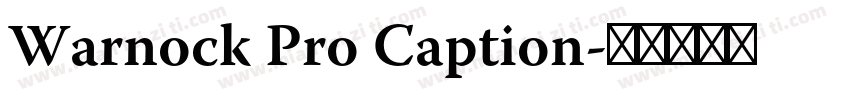 Warnock Pro Caption字体转换
